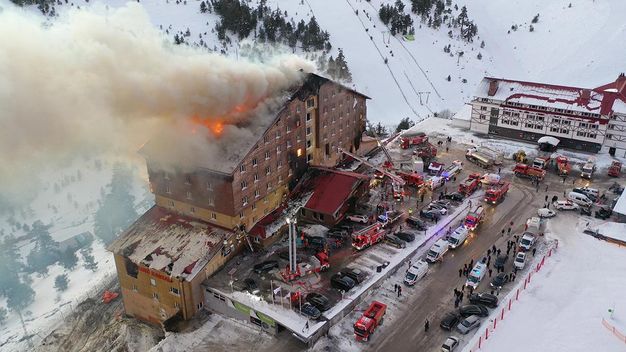 Kartalkaya Kayak Merkezi'nde Yaşanan Otel Yangını