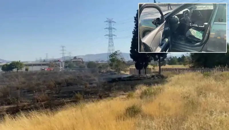 İzmir’de Otluk Alanda Çıkan Yangın AVM Otoparkına Ulaşarak Korkuttu
