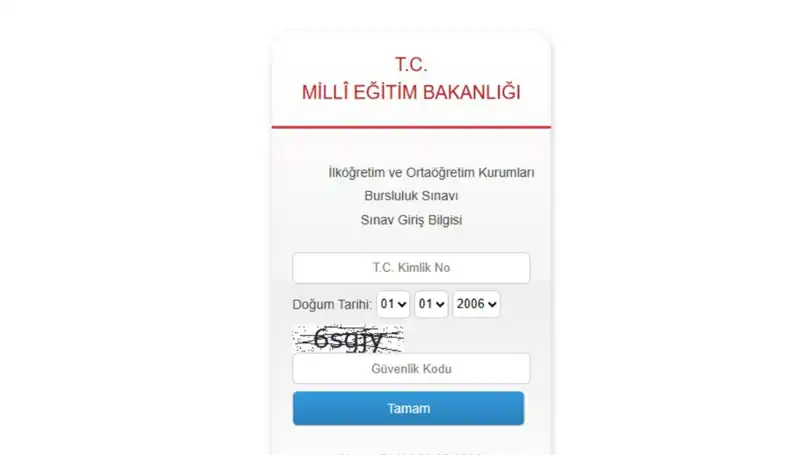2025 Bursluluk Sınavı Giriş Belgesi Ekranı Yayınlandı! Ne Zaman Yapılacak?