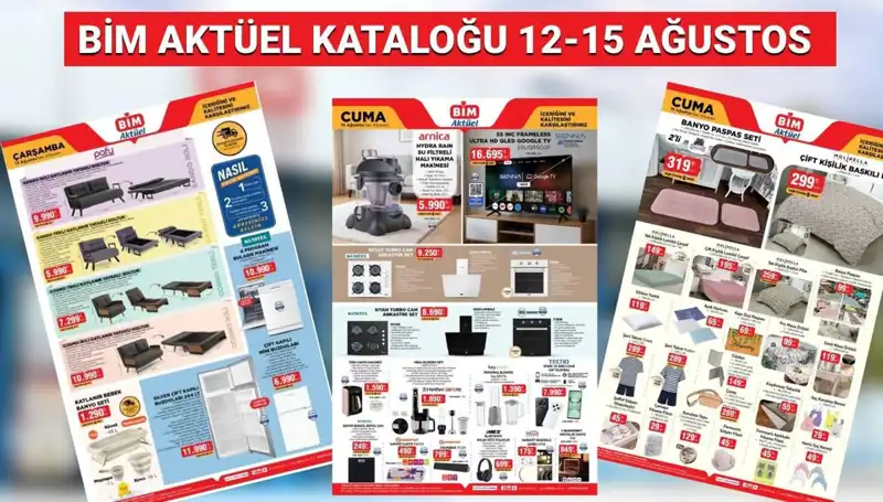 2025 BİM 12-15 Ağustos Aktüel Kataloğu: Yeni Ürünlerle Şimdi Alışveriş Zamanı!