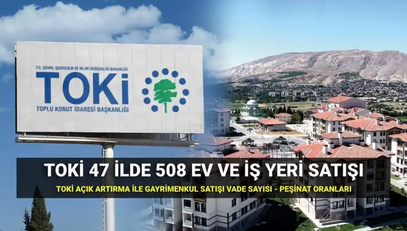 TOKİ'den Satışa Sunulan 508 Konut ve İş Yeri Açık Artırma Günleri